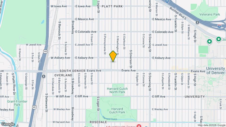 2040 S Pearl St Map and Location Details