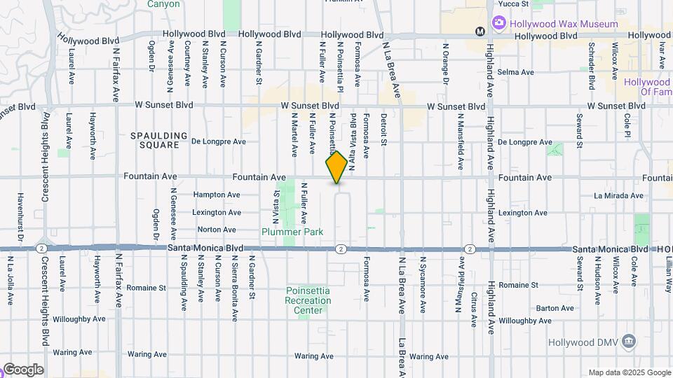 1241 N Poinsettia Pl Map and Location Details