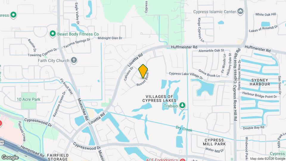 15023 Russet Bend Ln Map and Location Details