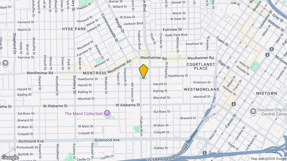 3411 Yoakum Blvd Map and Location Details