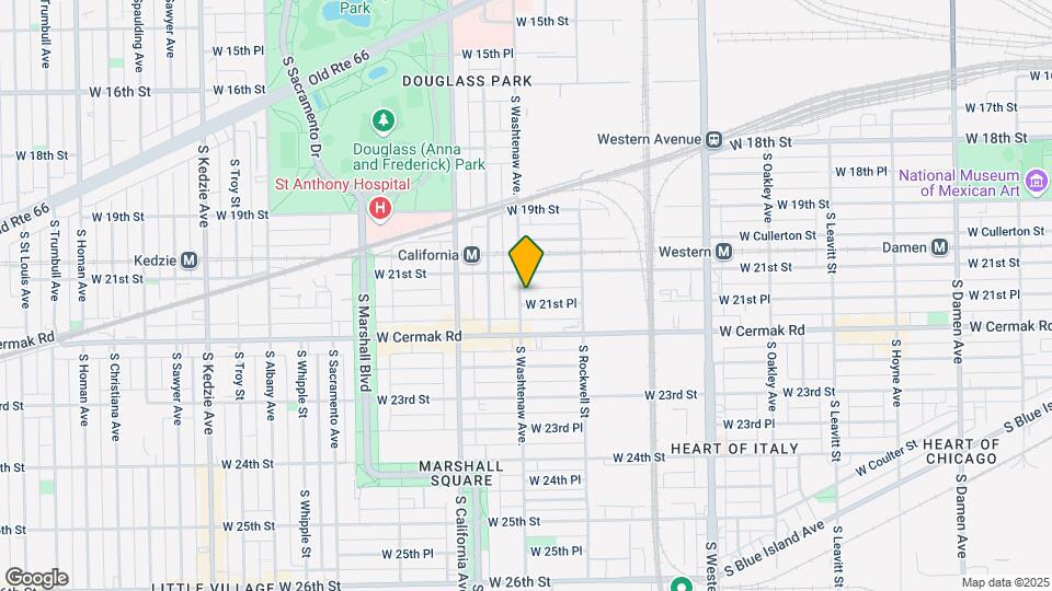 2654 W 21st Pl, Unit third floor Map and Location Details