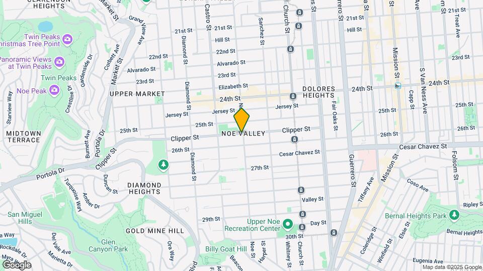 301 Clipper St Mapa y Detalles de la Ubicación