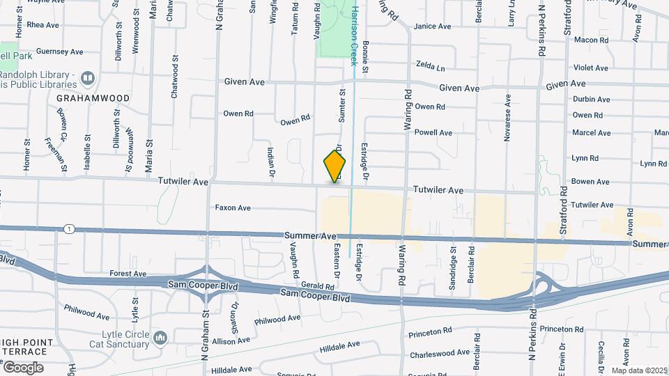 4227 Tutwiler Ave Map and Location Details