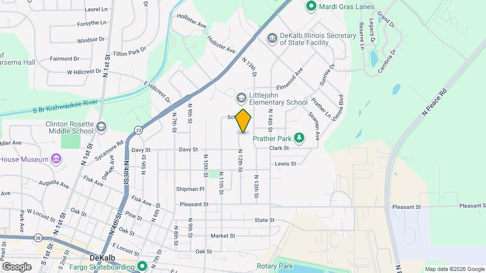 926 N 12th St Map and Location Details