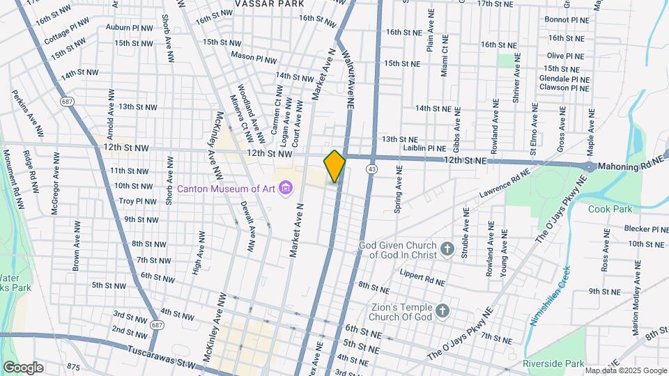 1103 Walnut Ave NE Map and Location Details