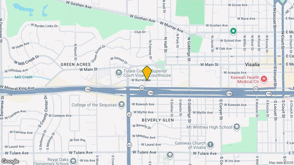 1625 W Burrel Ave Map and Location Details