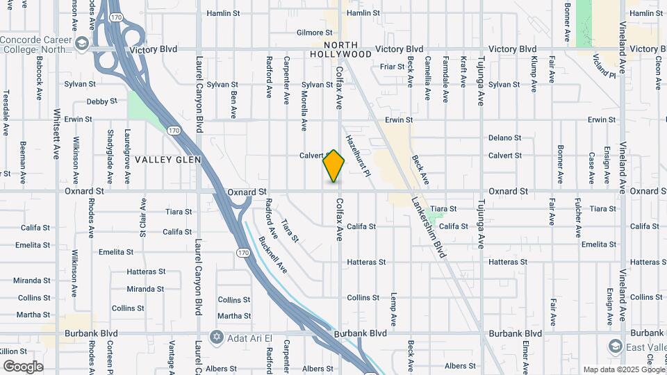 11701 Oxnard St Mapa y Detalles de la Ubicación