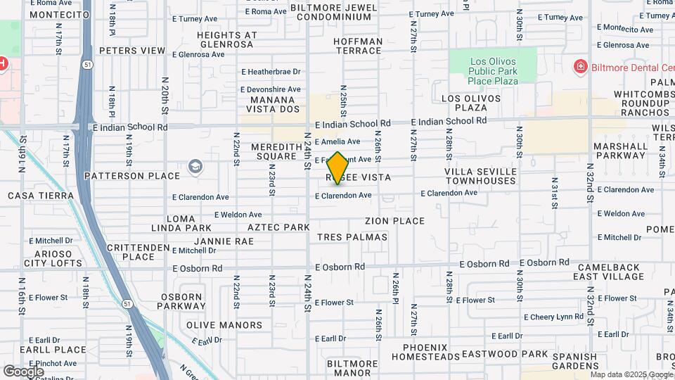 2434 E Clarendon Ave Map and Location Details