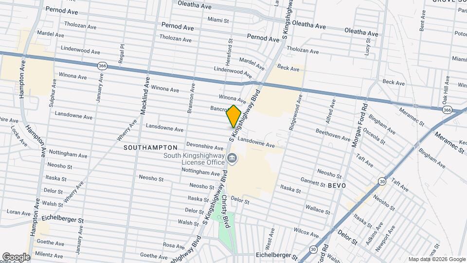 4415-4423 S Kingshighway Blvd Map and Location Details