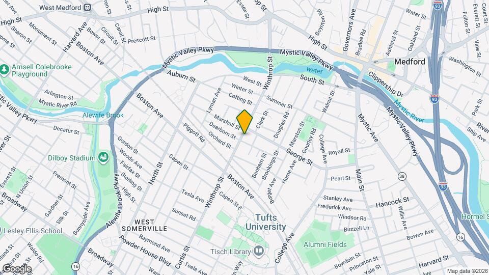 105 Winthrop St, Unit 1 Map and Location Details