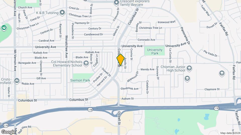 3917 Columbus St Map and Location Details