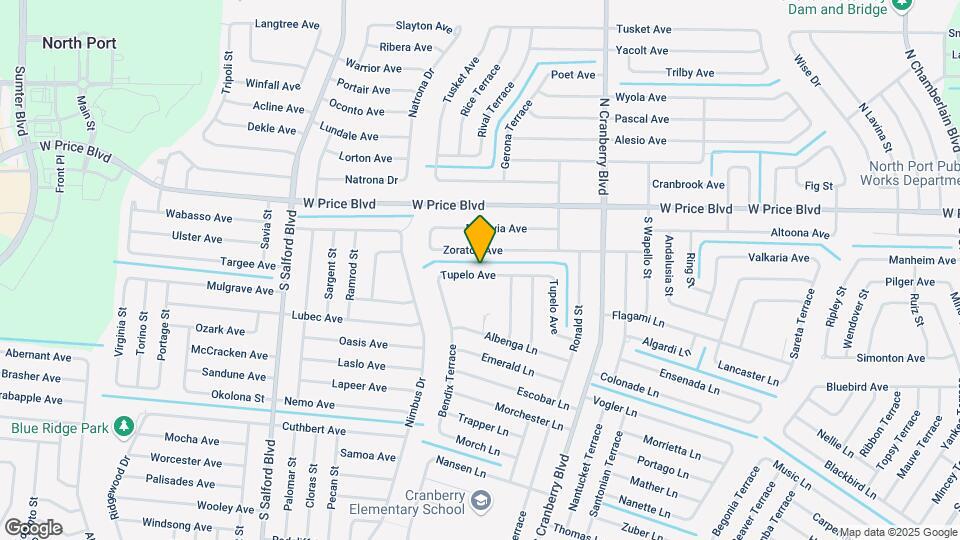 3376 Tupelo Ave Map and Location Details