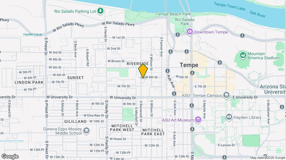 617 S Roosevelt St, Unit 05 Mapa y Detalles de la Ubicación