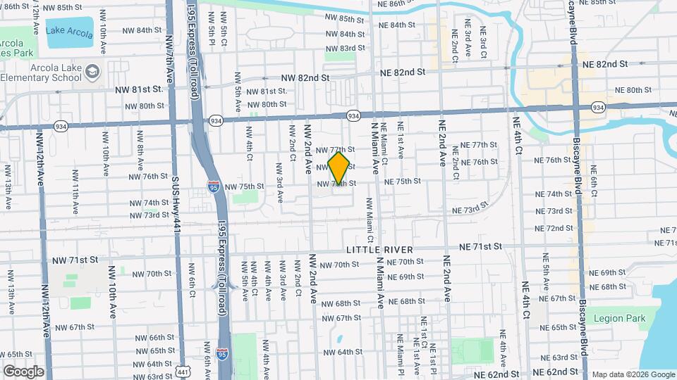 127 NW 74th St Mapa y Detalles de la Ubicación