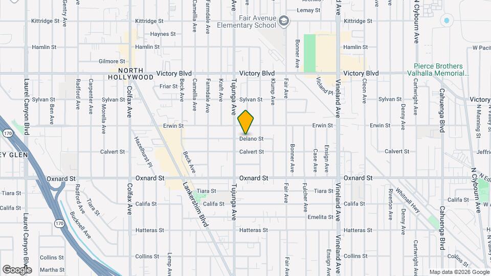 11333 1/2 Delano St Map and Location Details