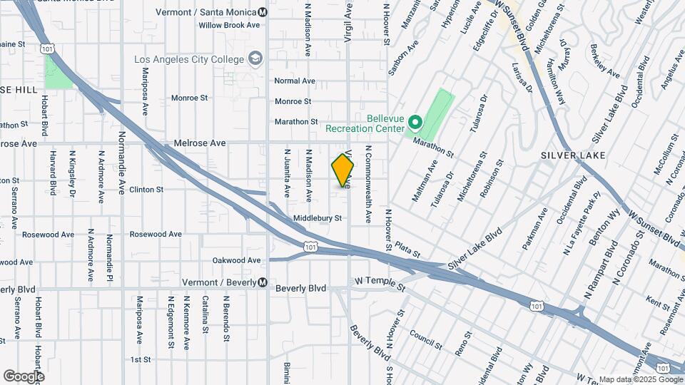 543 N Virgil Ave Map and Location Details