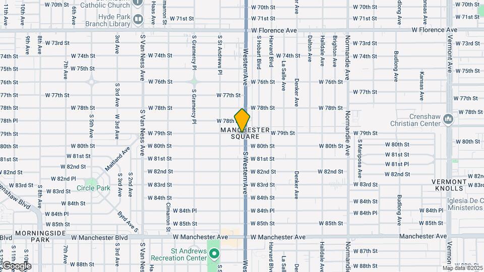 7905 S Western Ave Map and Location Details