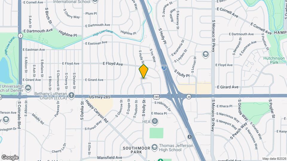 3388 S Holly St Mapa y Detalles de la Ubicación