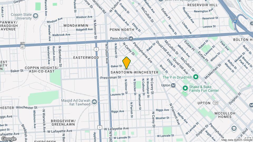 1523 N Gilmor St Map and Location Details