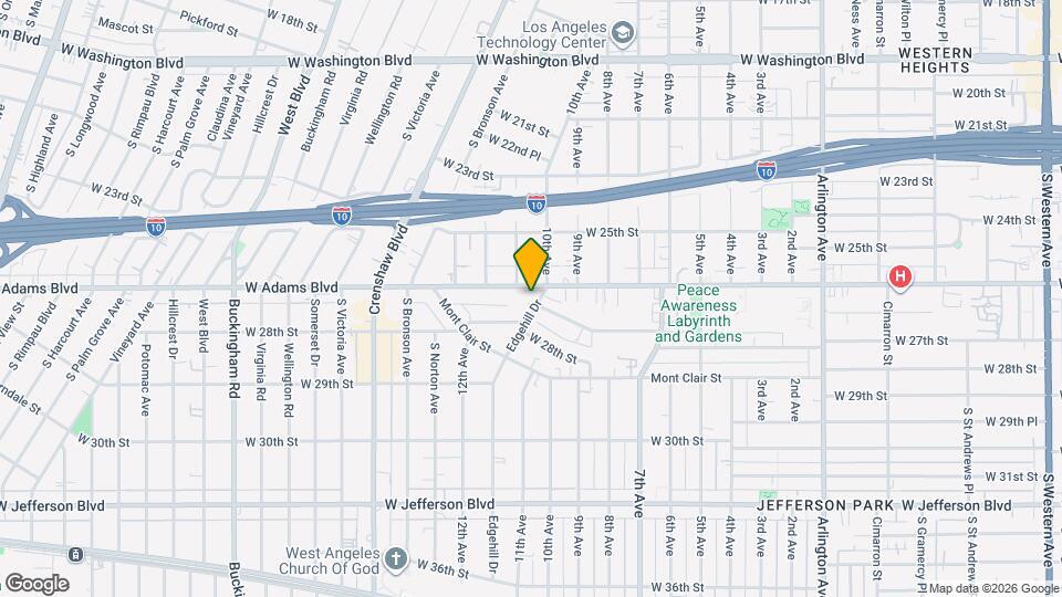 4010 W Adams Blvd Map and Location Details