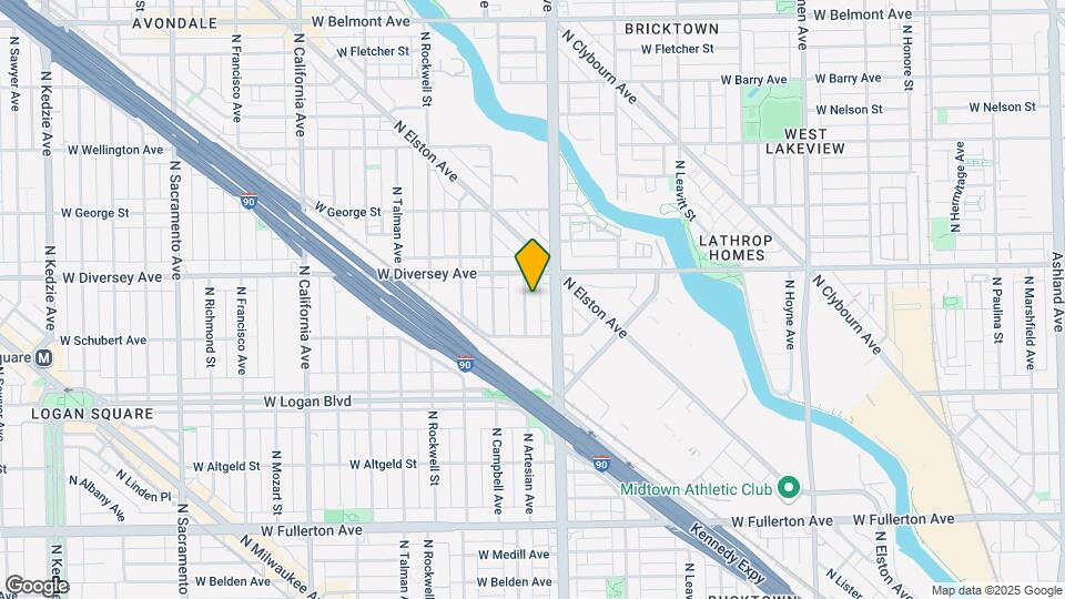 2733 N Artesian Ave Map and Location Details