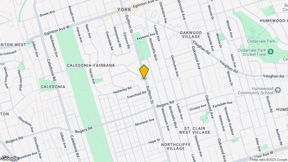 2106 Dufferin St Map and Location Details