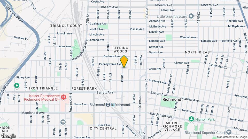 638 19th St Map and Location Details
