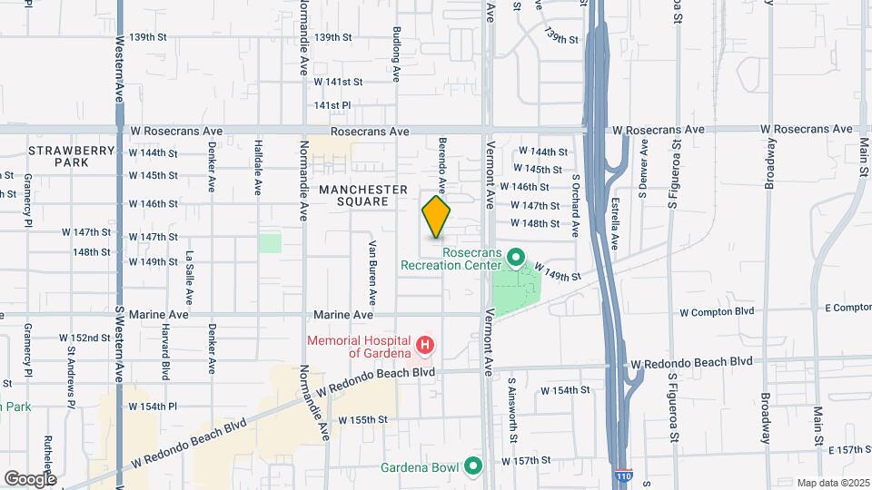 14723 S Berendo Ave Map and Location Details