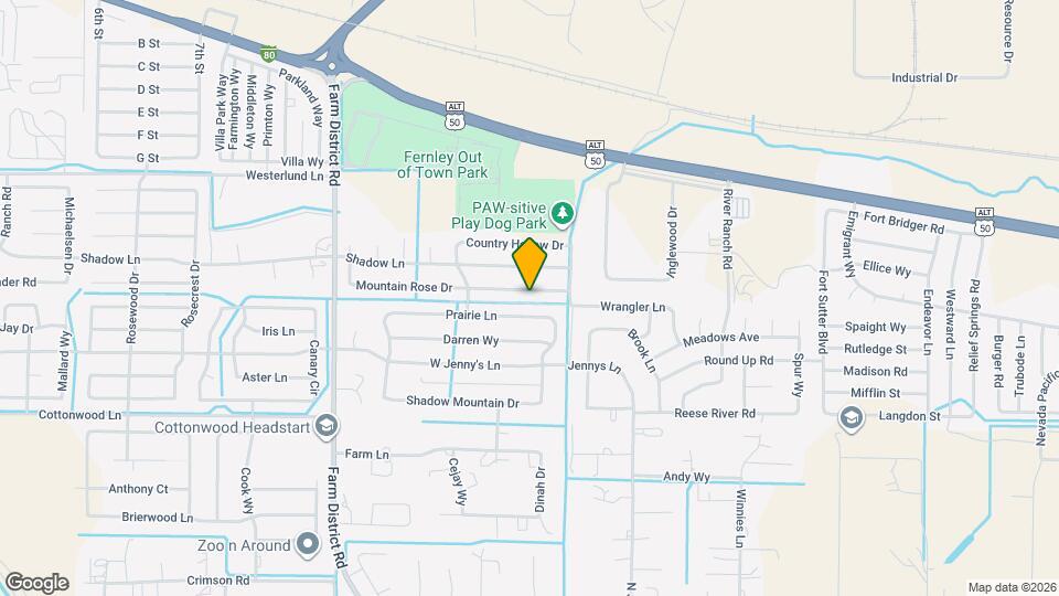 1425 Mountain Rose Dr Map and Location Details