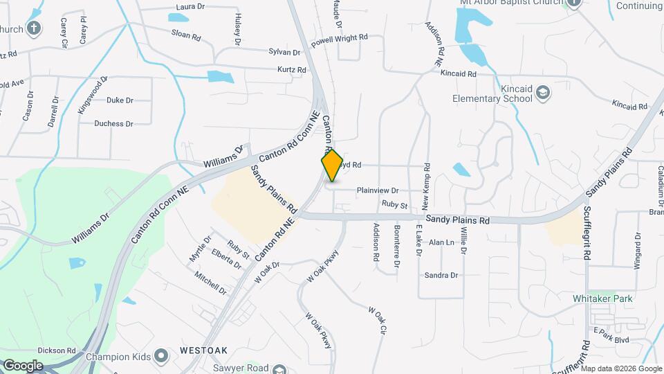 1021 Plainview Dr Map and Location Details