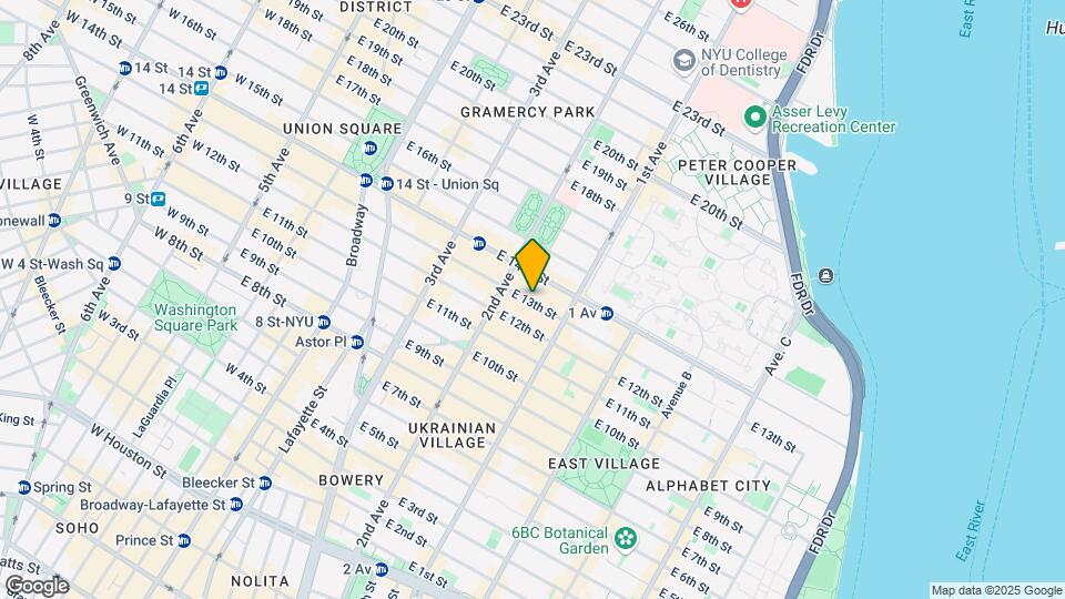 327 E 13th St Map and Location Details
