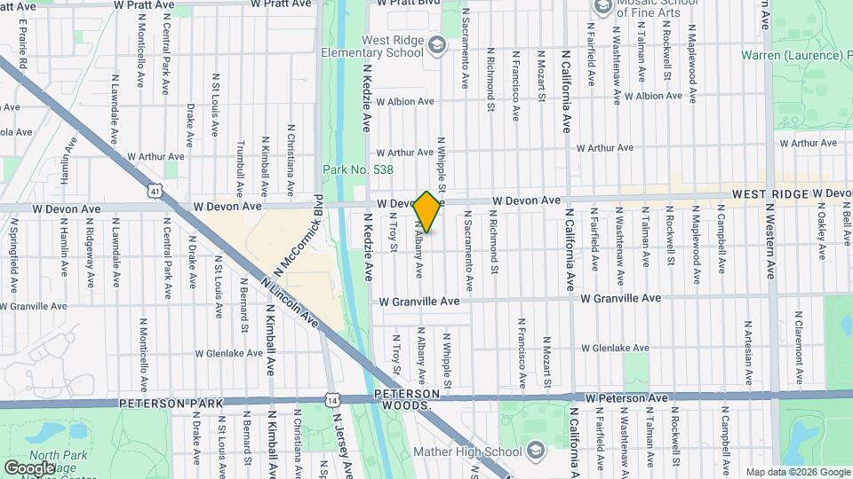 6309 N Albany Ave, Unit 2A Mapa y Detalles de la Ubicación
