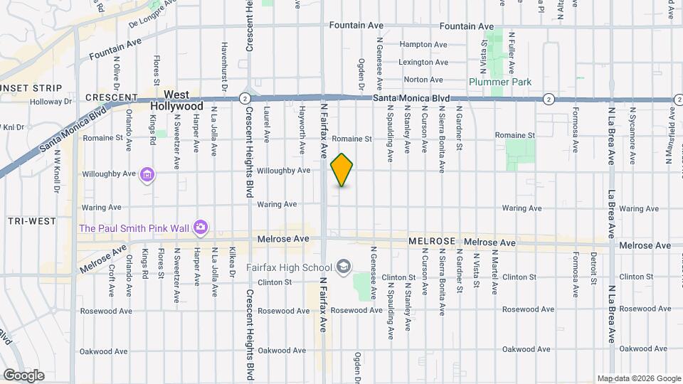 824 N Orange Grove Ave Mapa y Detalles de la Ubicación