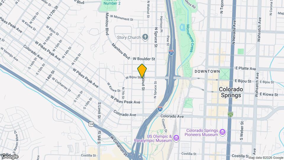 501 W Bijou St Map and Location Details