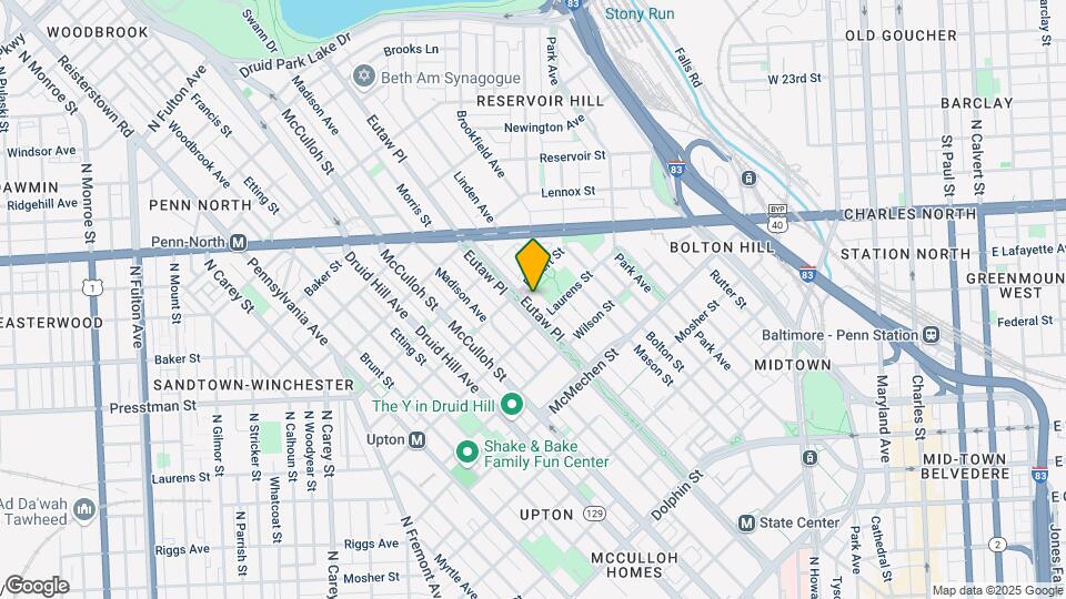 1815 Eutaw Pl Mapa y Detalles de la Ubicación