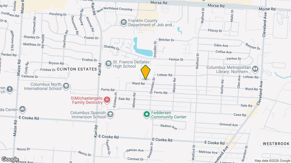 1748 Ward Rd Map and Location Details