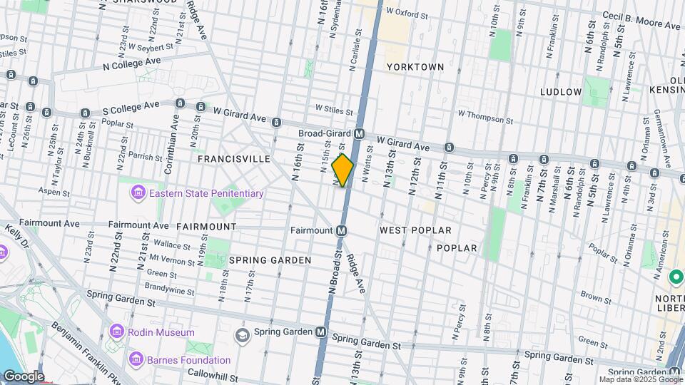 826 N Broad St Mapa y Detalles de la Ubicación