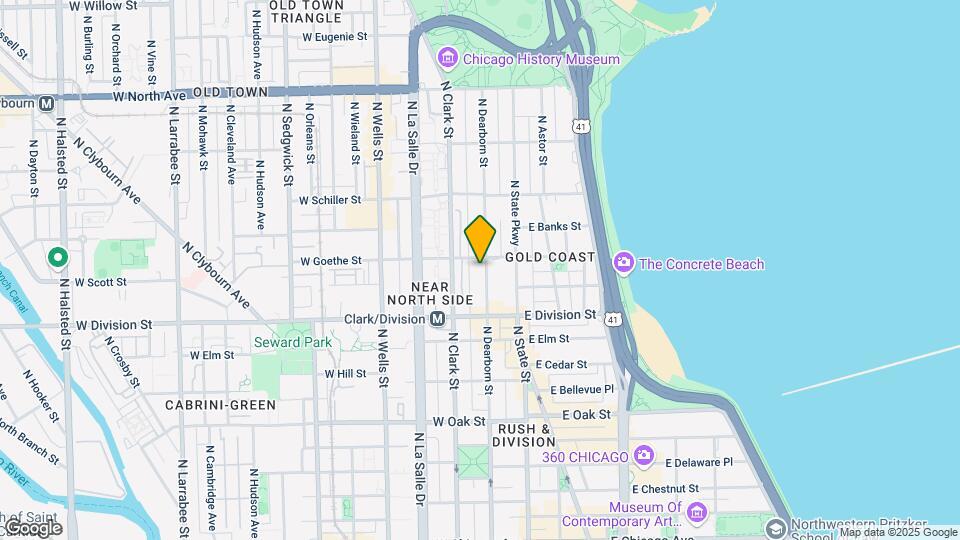 1250 N Dearborn St Mapa y Detalles de la Ubicación