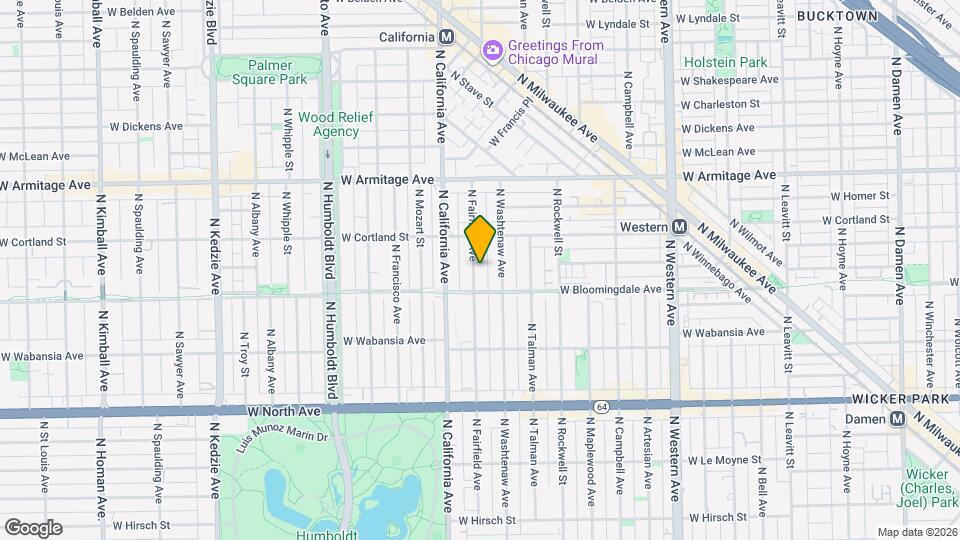 1823 N Fairfield Ave Map and Location Details