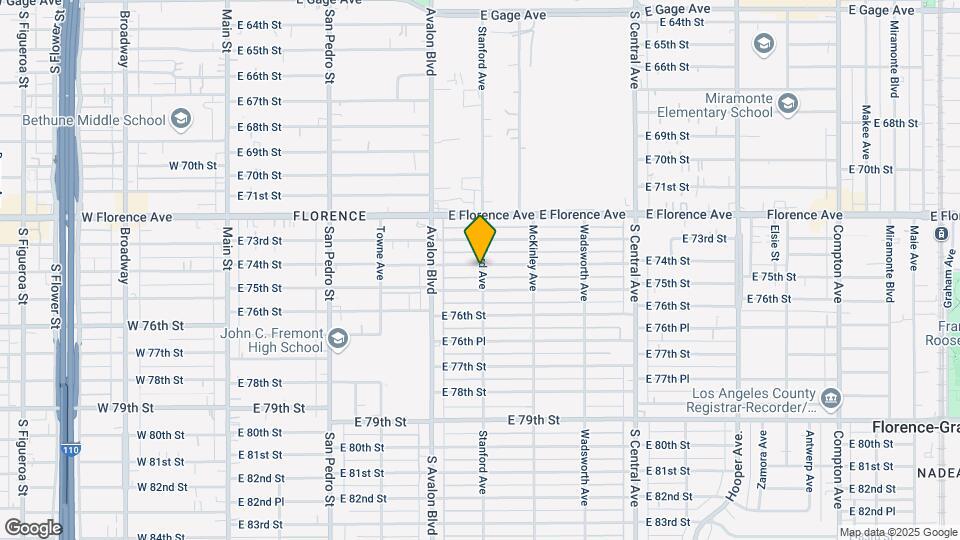 652 E 74th St Map and Location Details