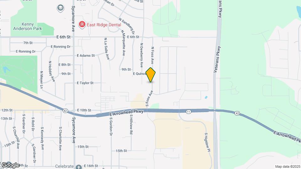 205 S Foss Ave Map and Location Details