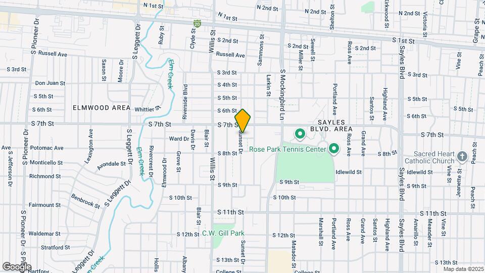 741 Sunset Dr Map and Location Details