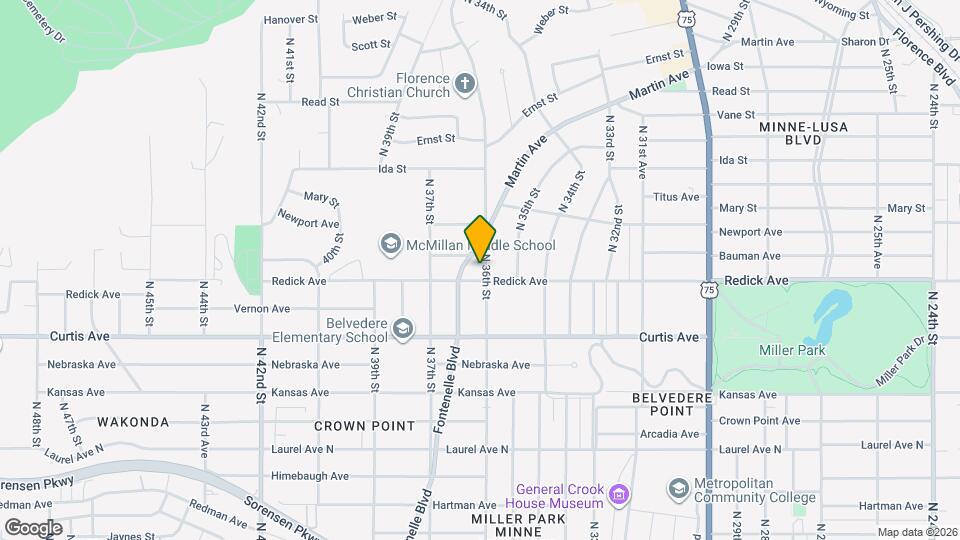 6506 N 36th St Map and Location Details