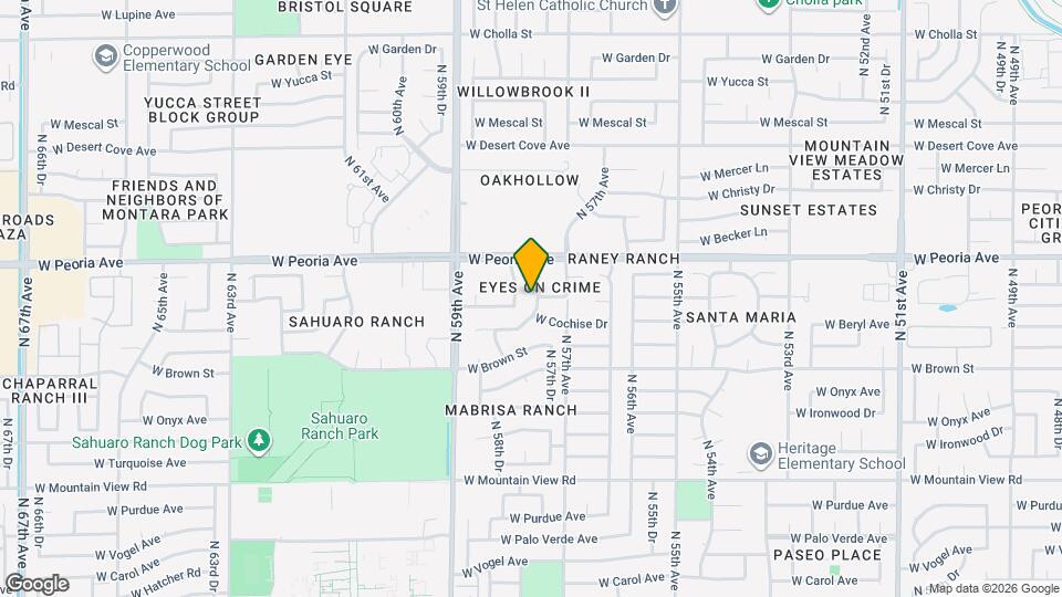 10418 N 58th Ave Map and Location Details