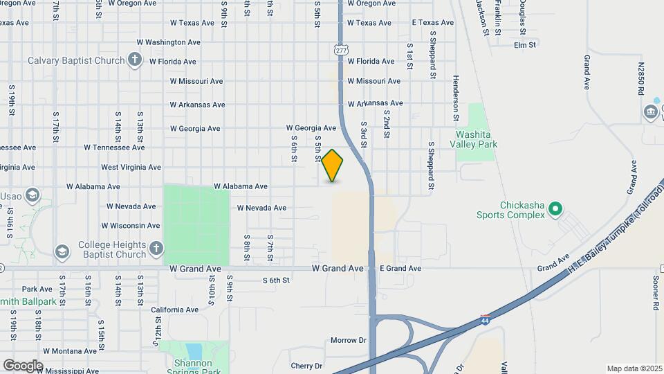 1625 S 5th St Map and Location Details