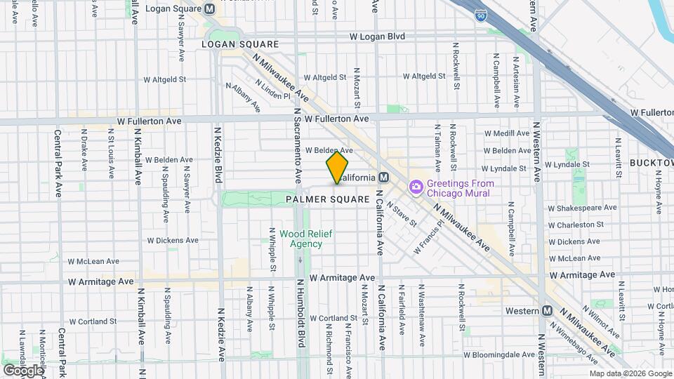 2869 W Palmer St Map and Location Details