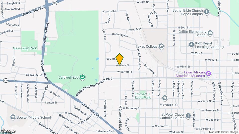 1702 W Mims St Map and Location Details