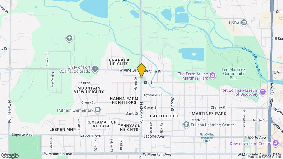 636 N Shields St Map and Location Details