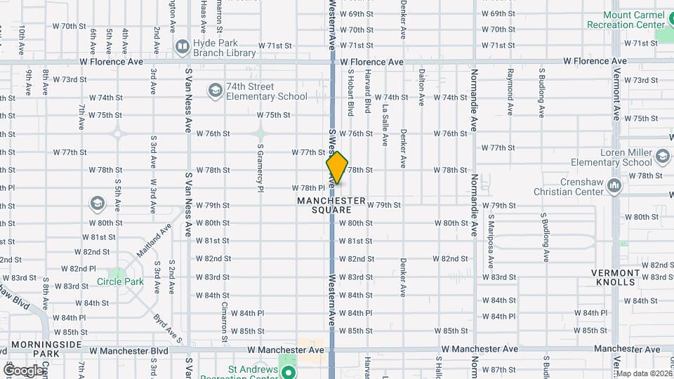 7822 S Western Ave, Unit 3 Map and Location Details