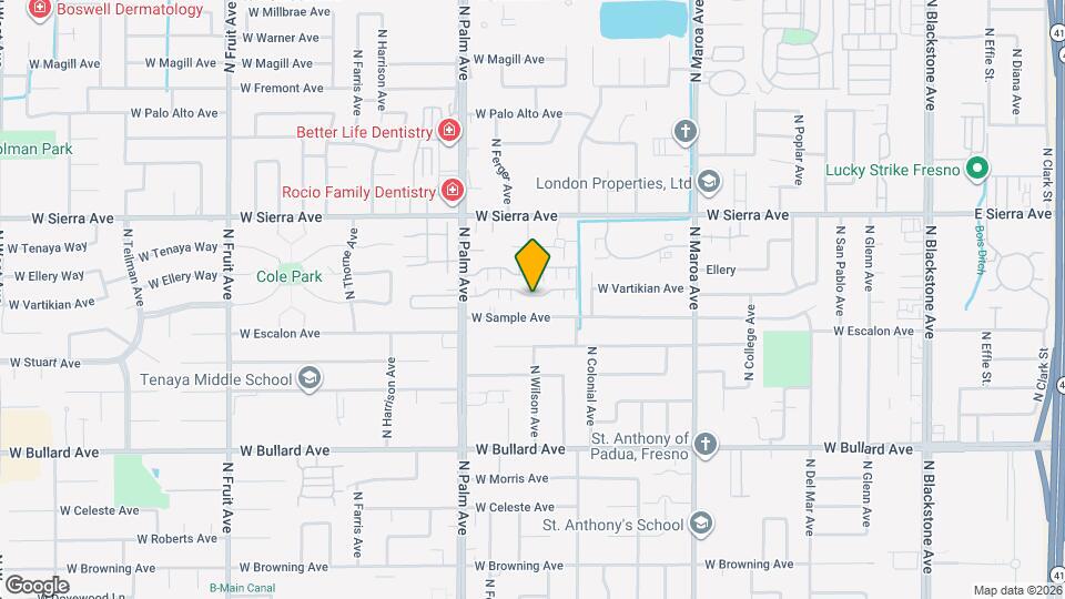 6260 N Palm Ave Map and Location Details